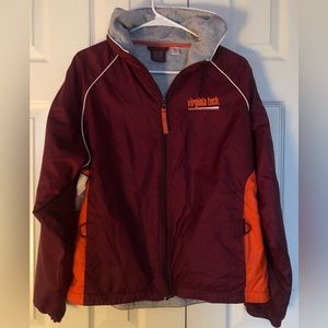 Virginia tech pullover jacker with hood insulated inside